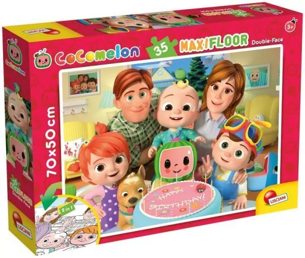 Cocomelon dwustronne puzzle podłogowe 35 el. - tantis.pl