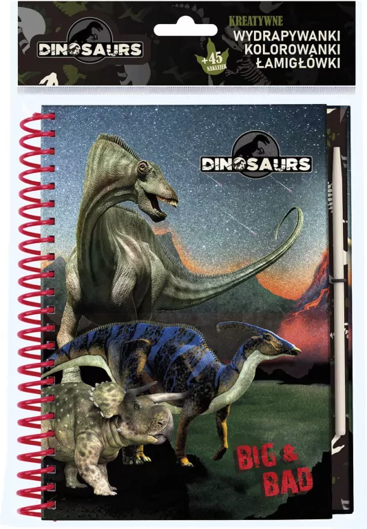 Notes kreatywny z wydrapywankami. Dinozaur - tantis.pl