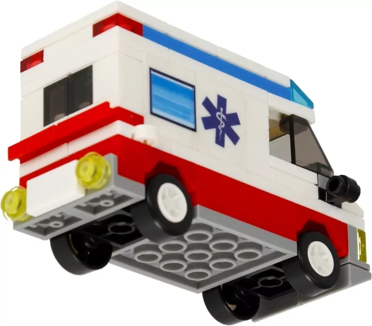 Klocki konstrukcyjne City 102 elementy. Ambulans - tantis.pl