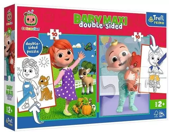 Trefl. Puzzle 2x10. Baby maxi. Cocomelon przyjaciele 43008 - tantis.pl