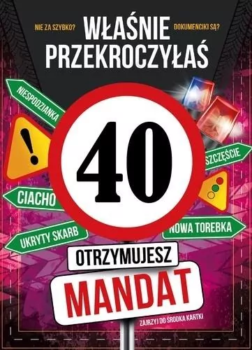 Karnet Urodziny 40 - tantis.pl