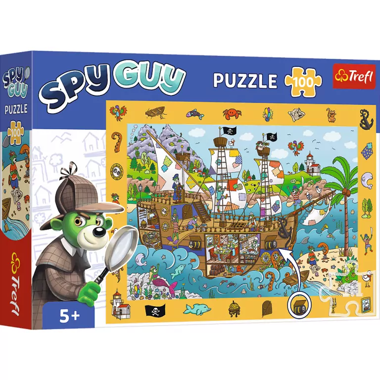 Puzzle 100 Obserwacyjne - Spy Guy Statek TREFL - tantis.pl