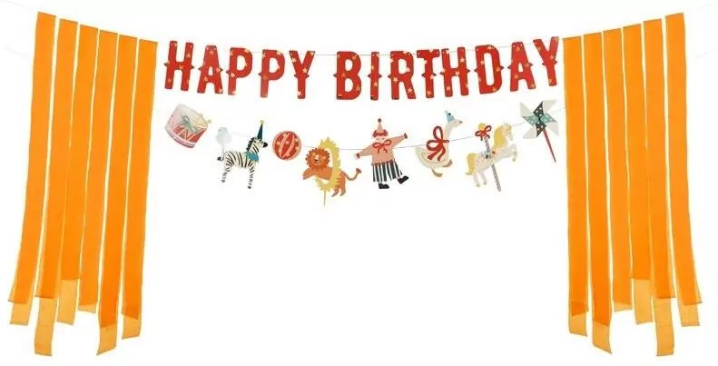 Baner Happy Birthday Cyrk 275cm - tantis.pl