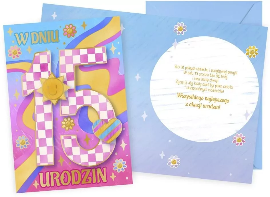 Karnet Urodziny 15 - tantis.pl
