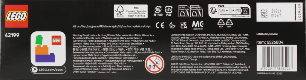 LEGO® Technic. Monster Jam DIGatron. 42199 - tantis.pl