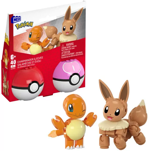 Mega Pokemon Charmander i Evee Poke Balle - tantis.pl