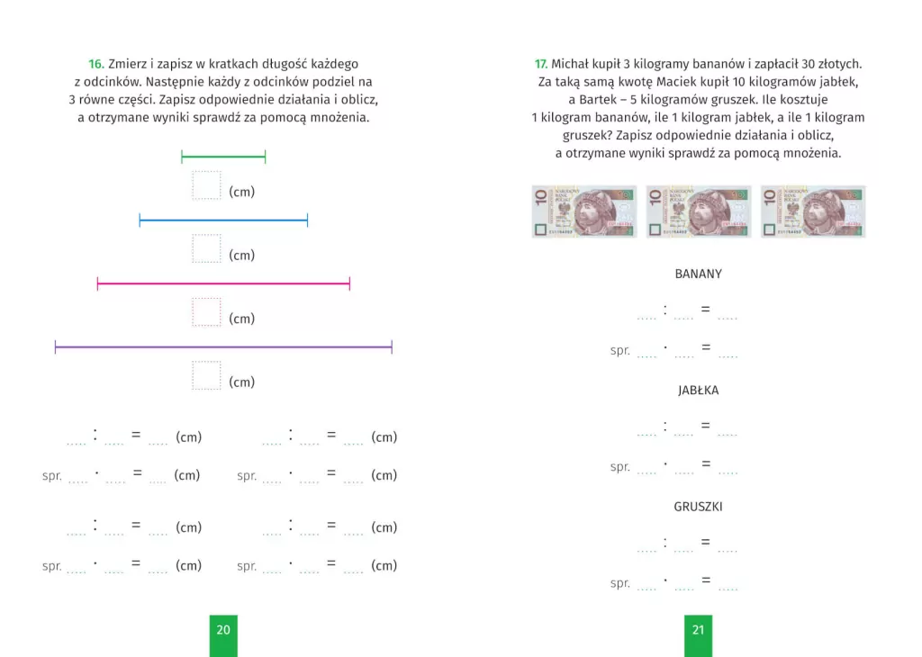 Matematyka. Dzielenie. Zeszyt ćwiczeń dla klas I-III - tantis.pl