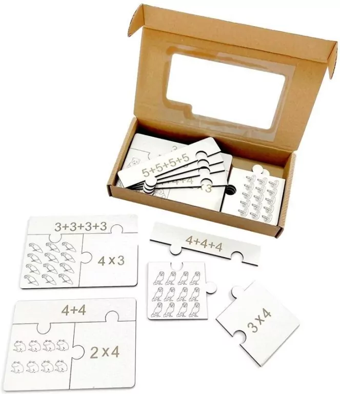 Puzzle matematyczne do nauki mnożenia i dodawania - tantis.pl