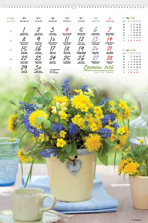 Kalendarz 2026 reklamowy Bukiety kwiatów - tantis.pl