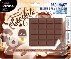KIDEA. Pachnący pamiętnik czekolada + akcesoria