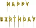 Świeczki urodzinowe Happy Birthday złoty - tantis.pl