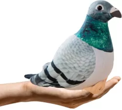 Gołąb grzywacz szary pluszowy 20cm