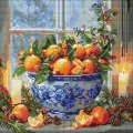 Diamentowa mozaika - Cytrusy w wazonie 40x40cm - tantis.pl