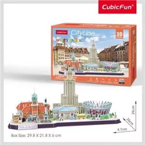 Puzzle 3D 126 elementów. Cityline. Warszawa - tantis.pl