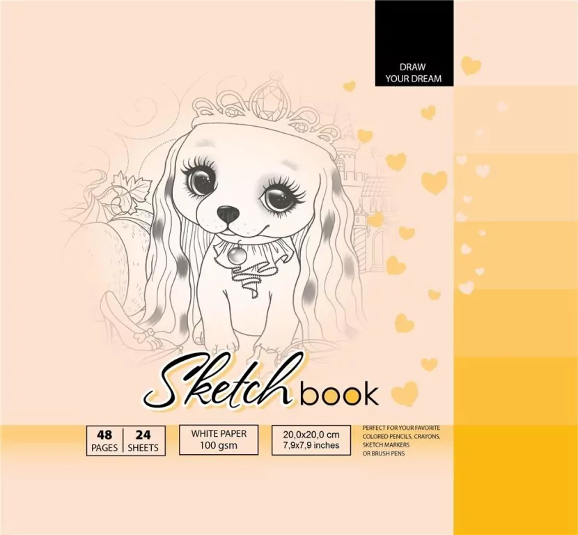 Sketchbook. Szkicownik 48 kartek. 200 x 200 mm - tantis.pl