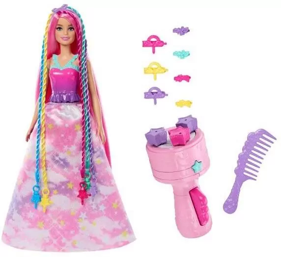 Barbie Dreamtopia Księżniczka Zakręcone pasemka - tantis.pl
