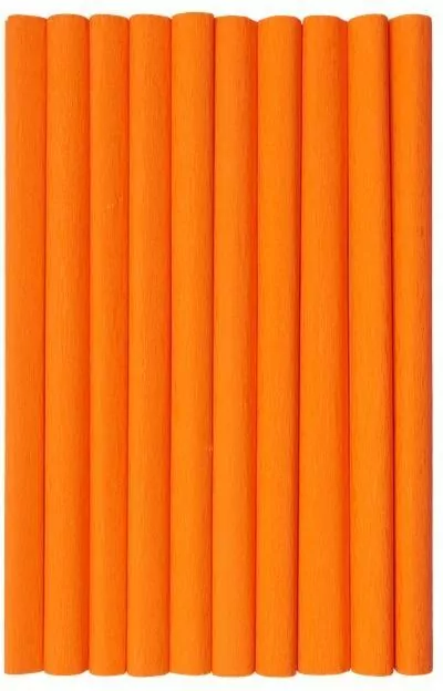 Bibuła marszczona pomarańcz. 50x200cm (10szt) - tantis.pl