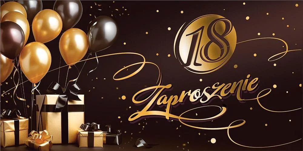 Zaproszenie na 18 Urodziny Z189 (5szt) - tantis.pl