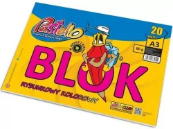 Blok rysunkowy A3 80g kolorowy 20 kartek