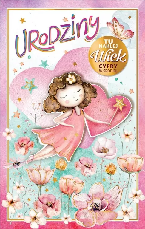 Kartka okolicznościowa Urodziny (wymienne cyfry) - tantis.pl