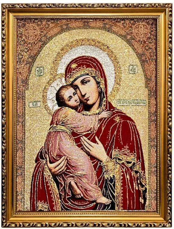 Obraz Haftowany Matka Boża Włodzimierska 42/32cm - tantis.pl