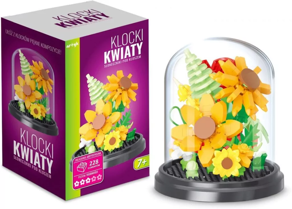 Klocki pod kloszem słoneczniki 228el - tantis.pl