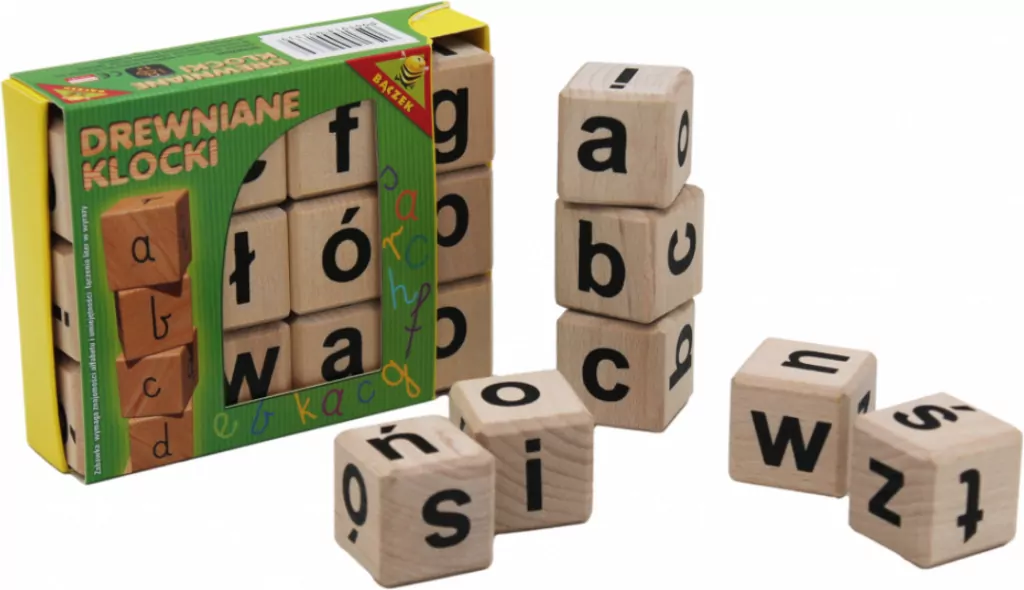 Klocki drewniane literki - tantis.pl