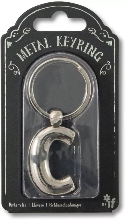 Silver Letter Keyring - brelok do kluczy litera C - tantis.pl