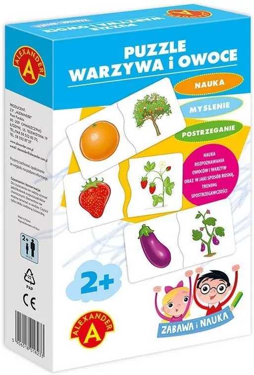Puzzle Warzywa i Owoce - tantis.pl