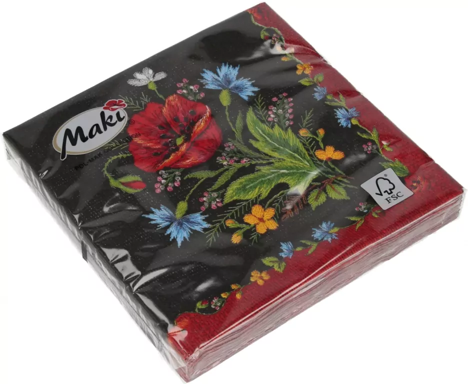 SERWETKA PAP 3W 330X330 MAKI HAFT CZAR PM OP20SZ - tantis.pl