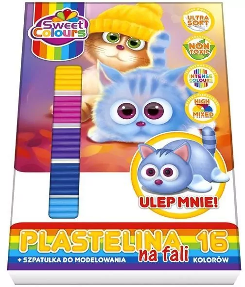 Plastelina na fali 16 kolorów - tantis.pl