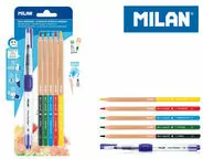 Pędzel wodny + 5 kredek akwarelowych MILAN - tantis.pl