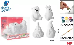 Skarbonka do pomalowania świąteczna