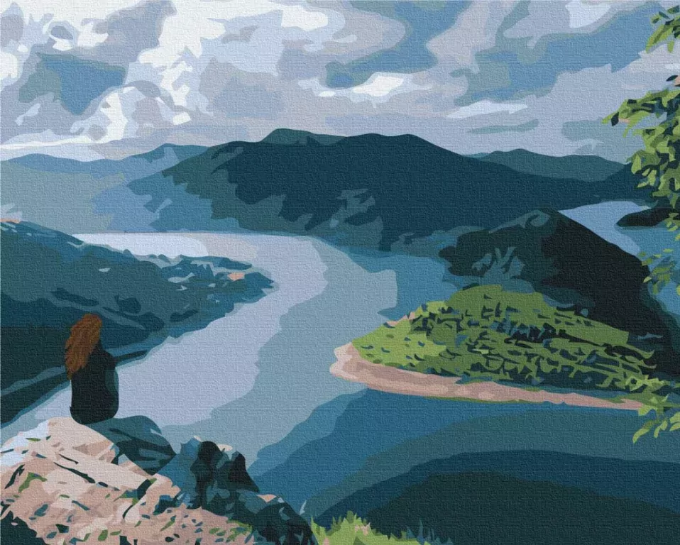 Malowanie po numerach. Podróżnik na krawędzi światła 40x50cm - tantis.pl