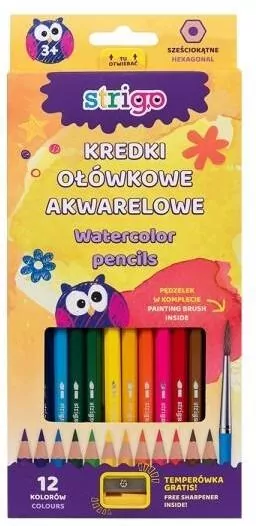 Kredki ołówkowe akwarelowe. 12 kolorów - tantis.pl