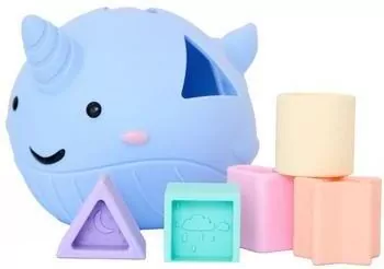 Sorter kształtów morski narwal silikonowy wieloryb