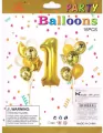Zestaw balonów, cyfra "1", wys. 30-60cm, 16 szt.  BSC-538-1 - tantis.pl