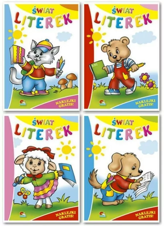 Świat Literek. Kolorowanka z naklejkami - tantis.pl