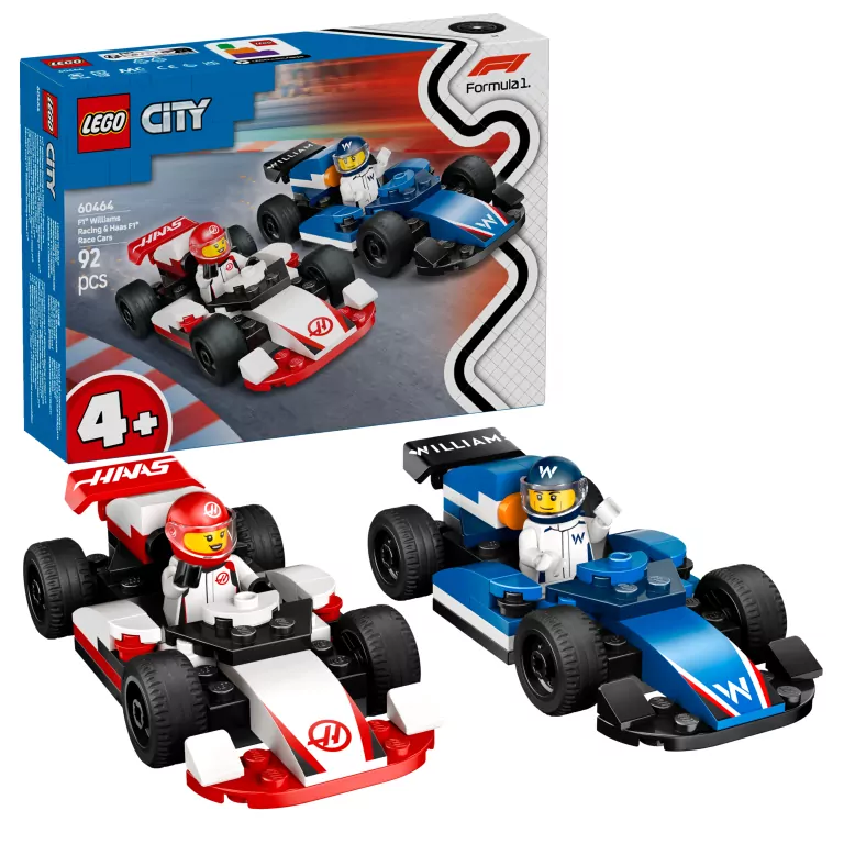 LEGO® City. F1® Bolidy Williams Racing i Haas F1® 60464 - tantis.pl