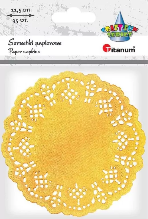 Serwetki papierowe okrągłe 11,5cm złote - tantis.pl