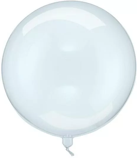 Balon Kula transparentny niebieski 40cm - tantis.pl