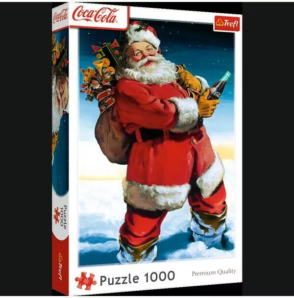 Trefl. Puzzle 1000 Coca-Cola: Mikołaj na śniegu - tantis.pl