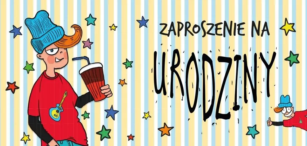 Zaproszenie Urodziny. Chłopak - tantis.pl