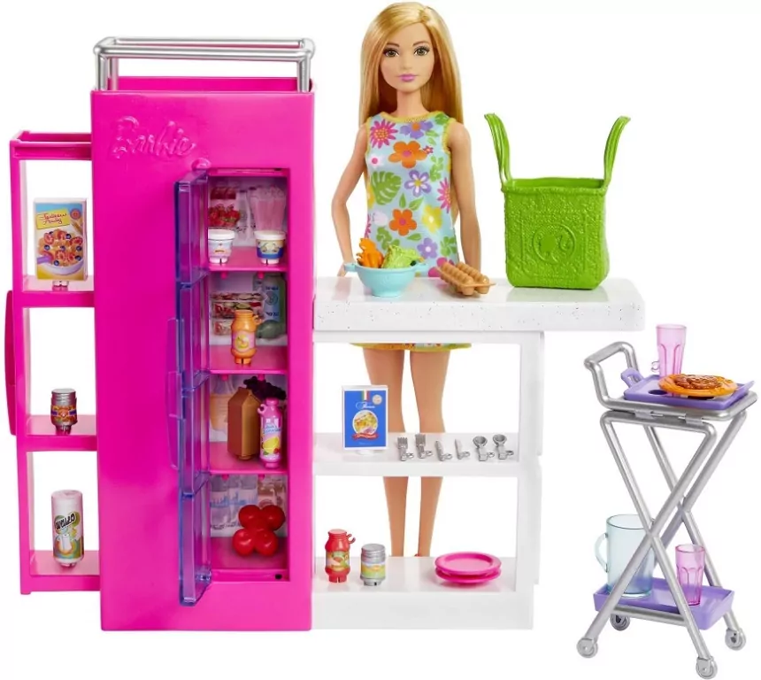 Mattel. Barbie Spiżarnia + Lalka HJV38 - tantis.pl