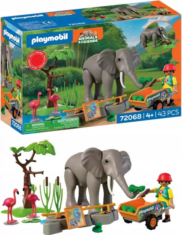 Playmobil Słoń z opiekunem 72068 - tantis.pl