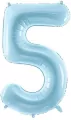 Balon foliowy 5 jasny niebieski 86cm - tantis.pl