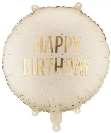 Balon foliowy pastylka Happy Birthday 35x35cm - tantis.pl