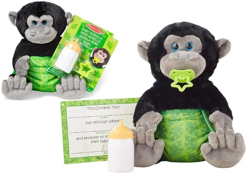 Maskotka młody goryl z certyfikatem m&d - tantis.pl