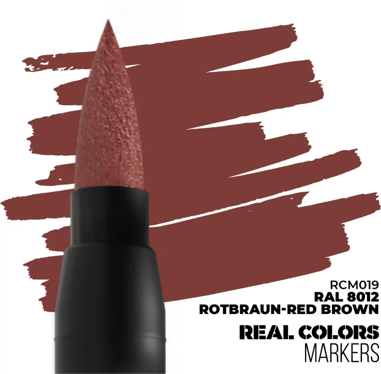 AK Interactive: Real Colors Markers - RCM019 - RAL 8012 Rotbraun-Red Brown - tantis.pl