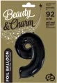 Balon foliowy B&C cyfra 9 czarna 92cm - tantis.pl